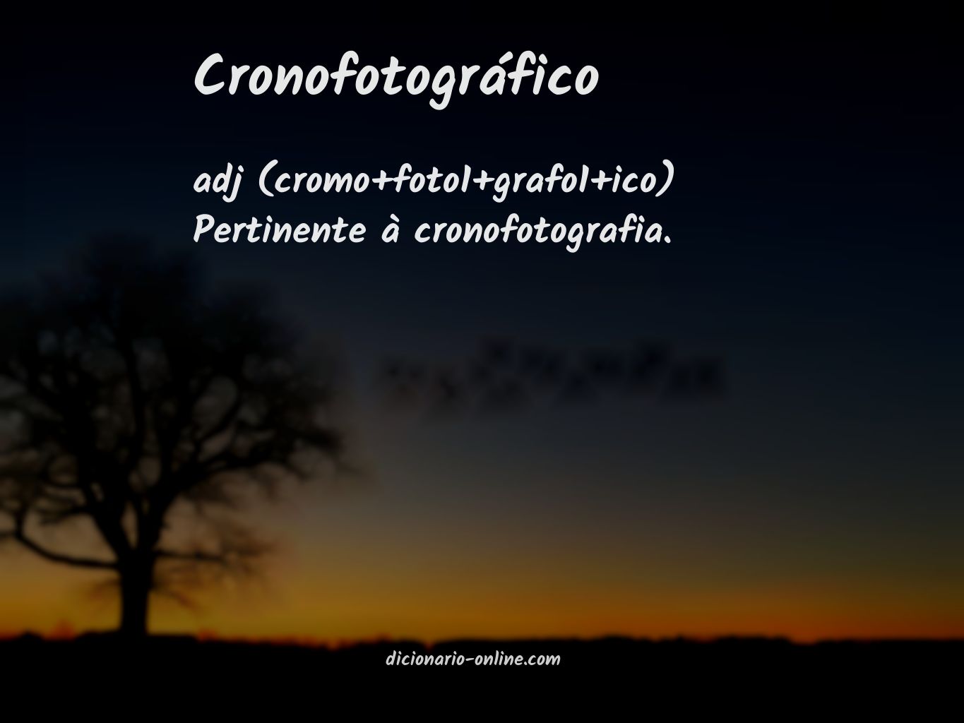 Significado de cronofotográfico