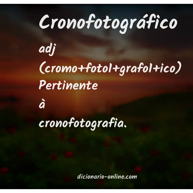 Significado de cronofotográfico