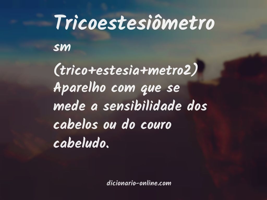 Significado de tricoestesiômetro