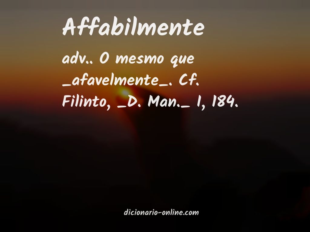 Significado de affabilmente