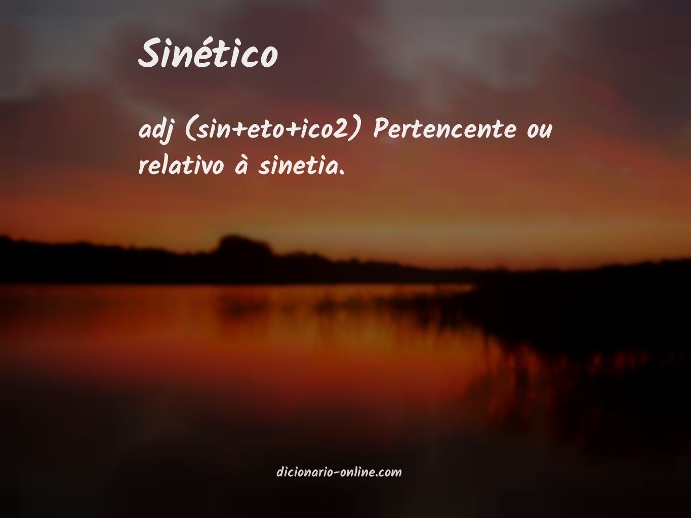 Significado de sinético