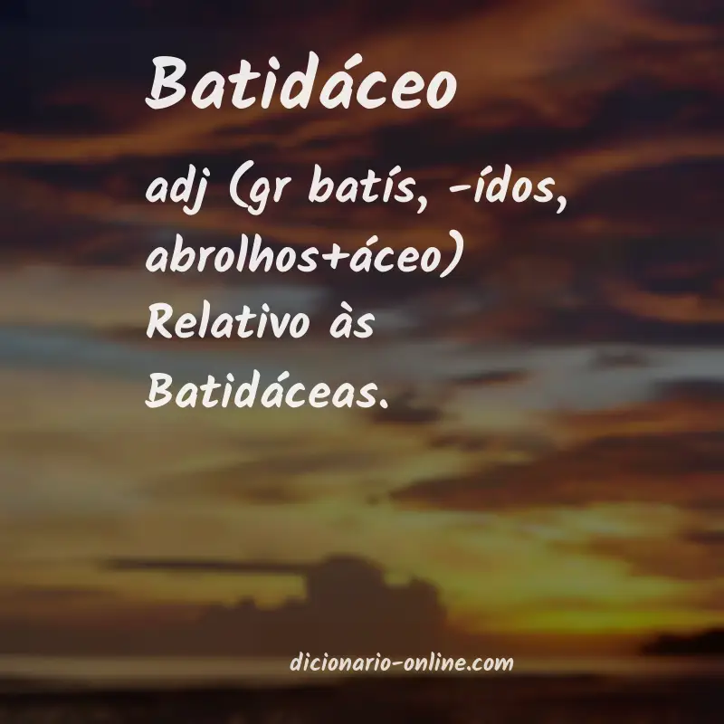 Significado de batidáceo