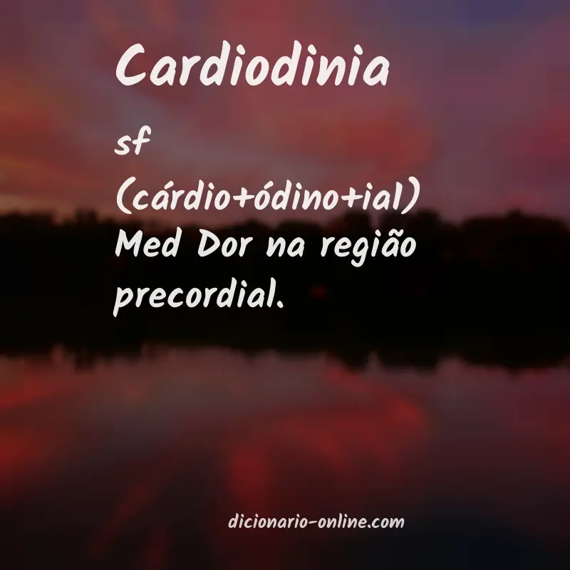 Significado de cardiodinia