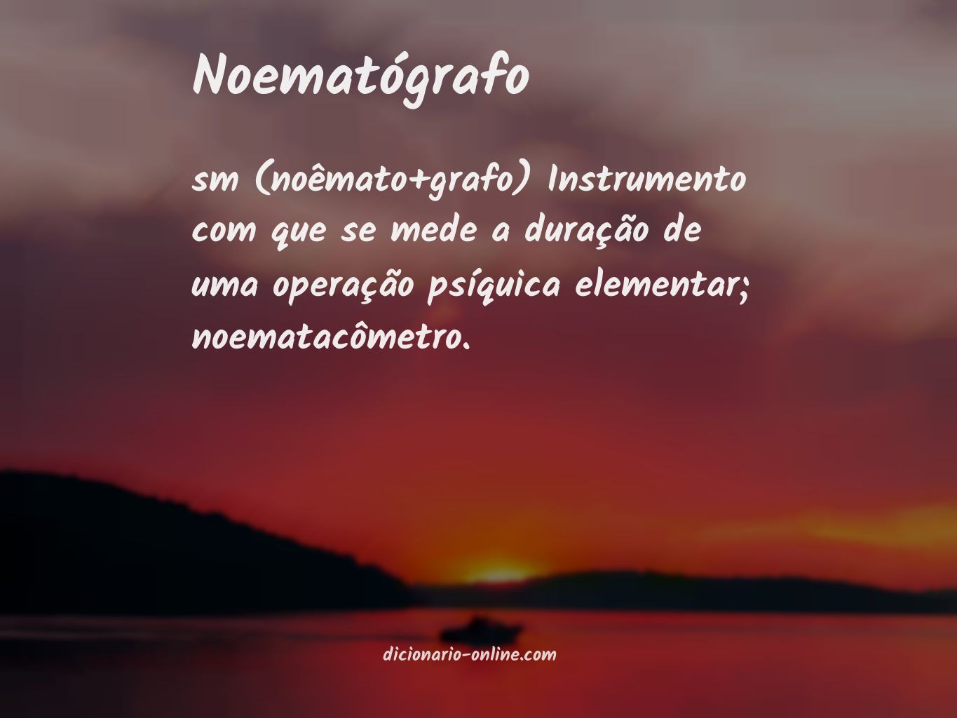 Significado de noematógrafo