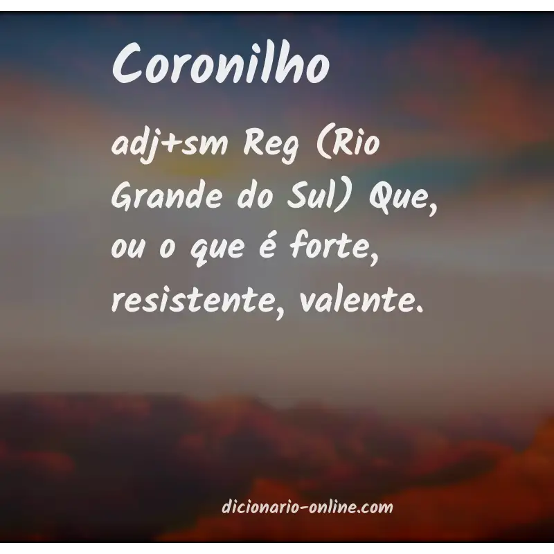 Significado de coronilho