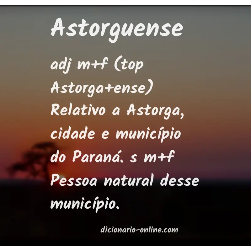 Significado de astorguense