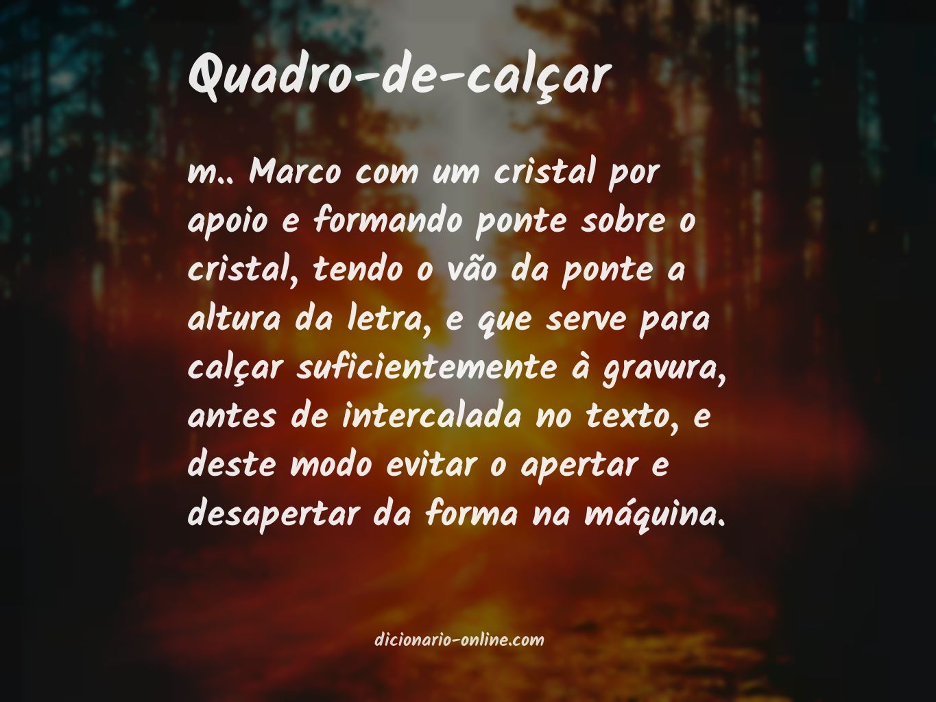 Significado de quadro-de-calçar