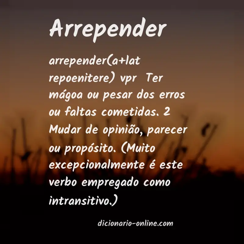 Significado de arrepender