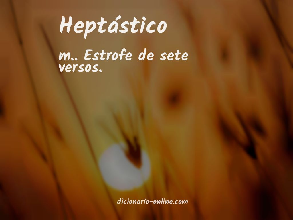 Significado de heptástico