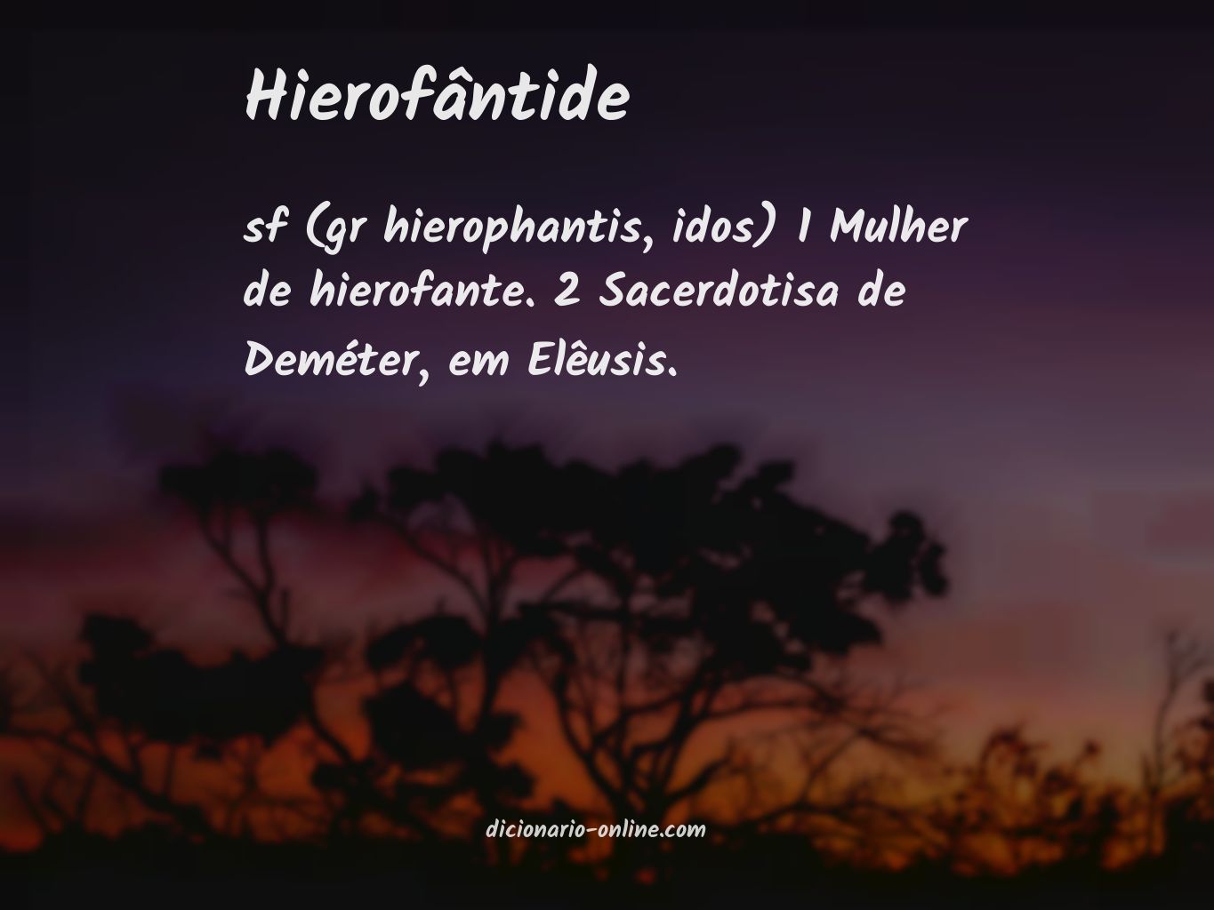 Significado de hierofântide