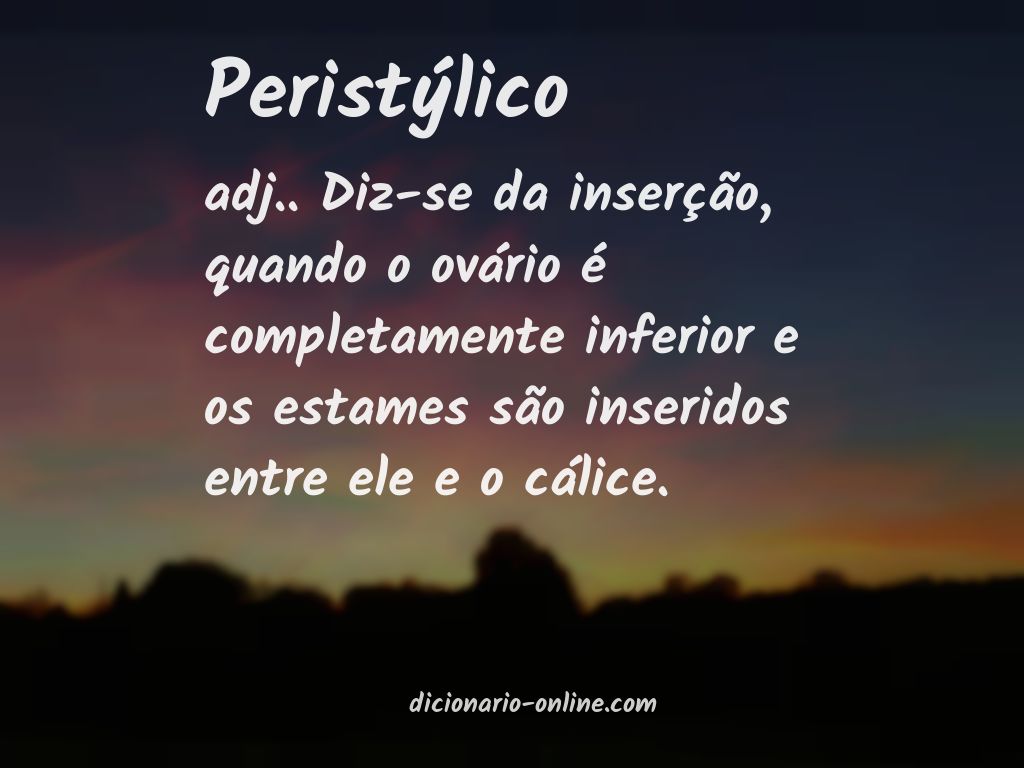 Significado de peristýlico