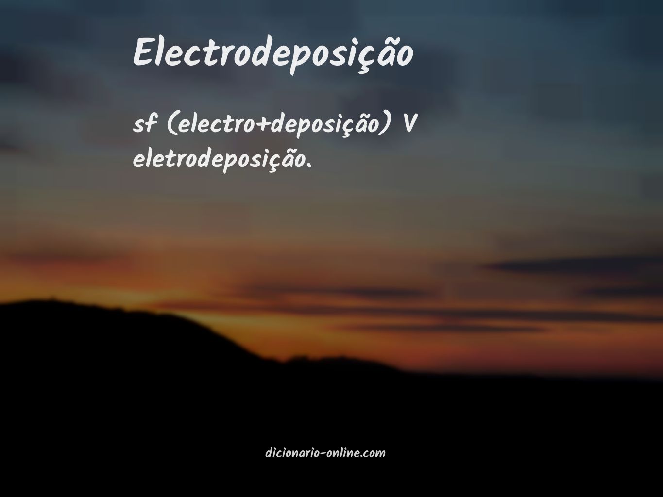 Significado de electrodeposição