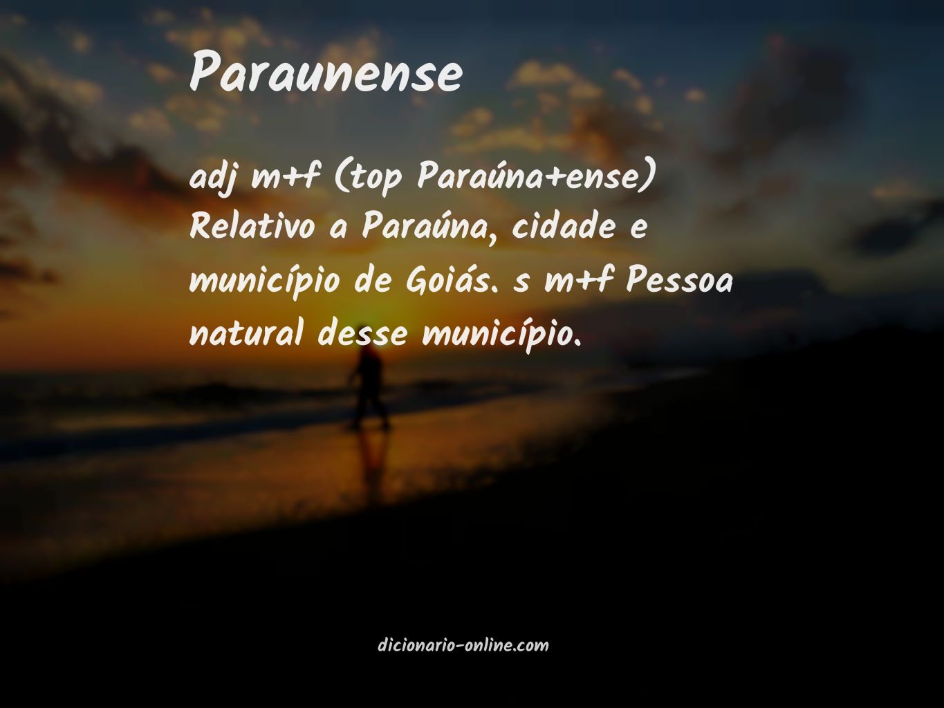 Significado de paraunense