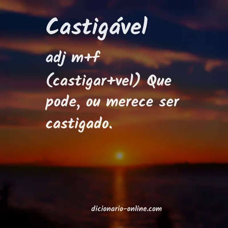 Significado de castigável