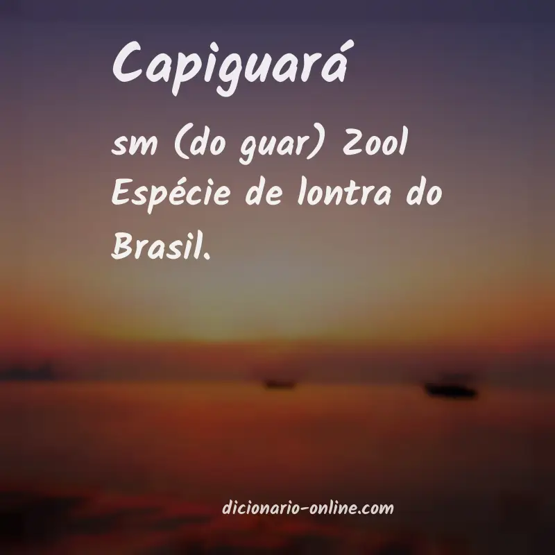 Significado de capiguará