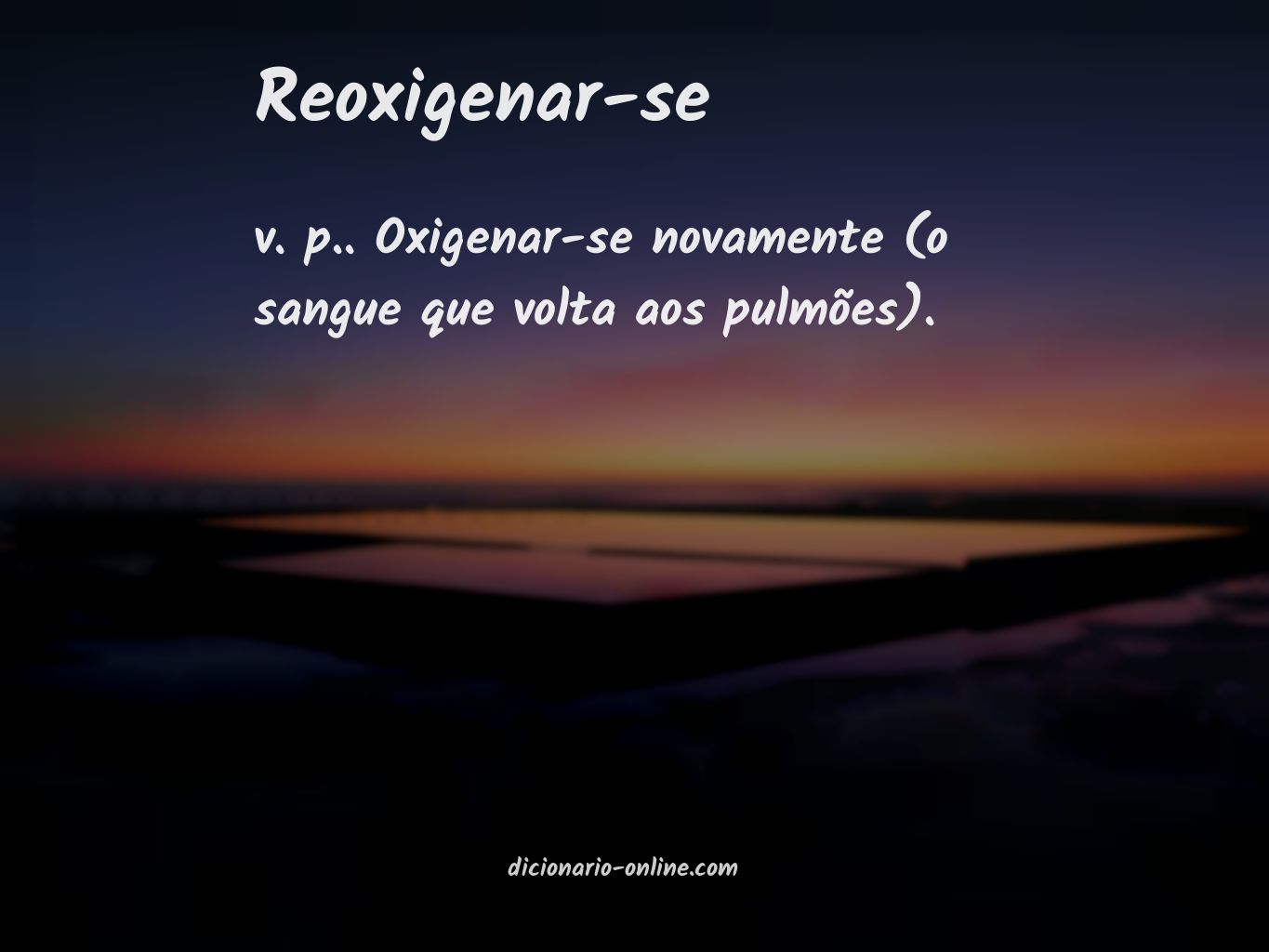 Significado de reoxigenar-se