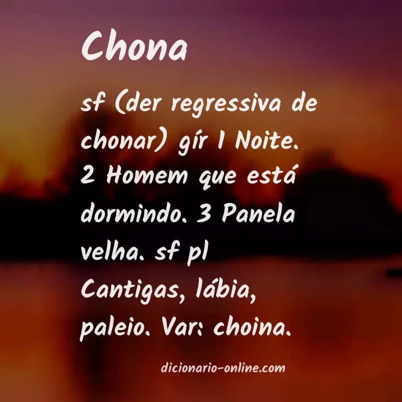 Significado de chona