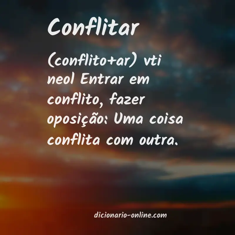 Significado de conflitar