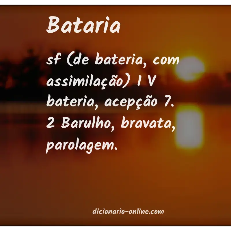 Significado de bataria