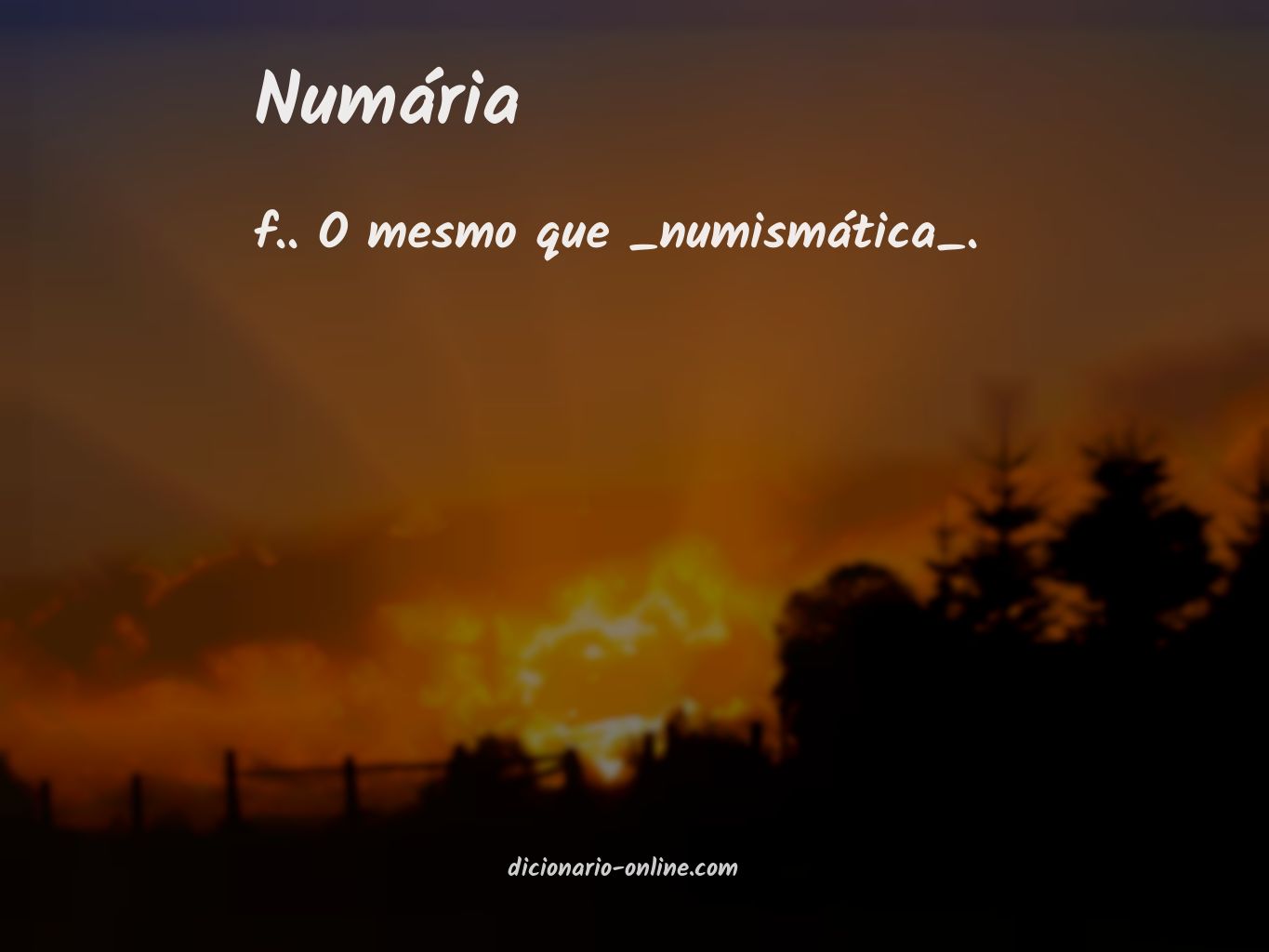 Significado de numária