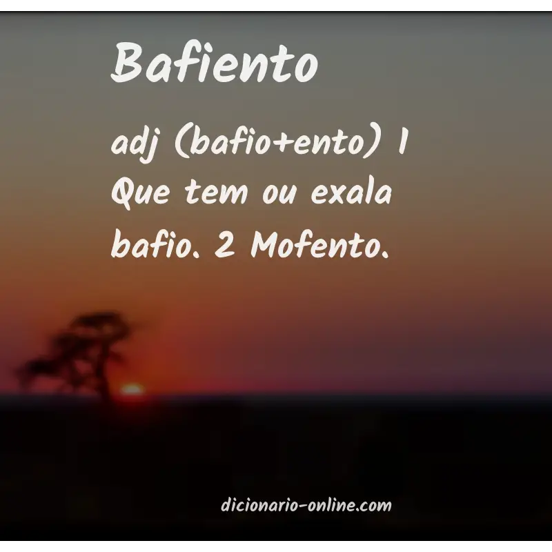 Significado de bafiento
