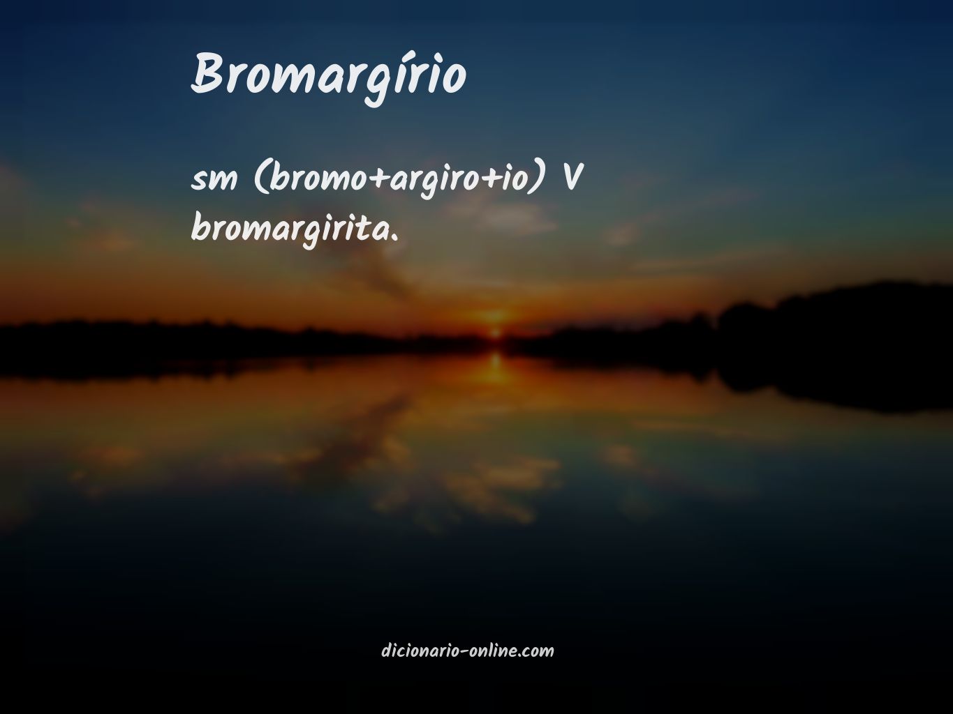 Significado de bromargírio