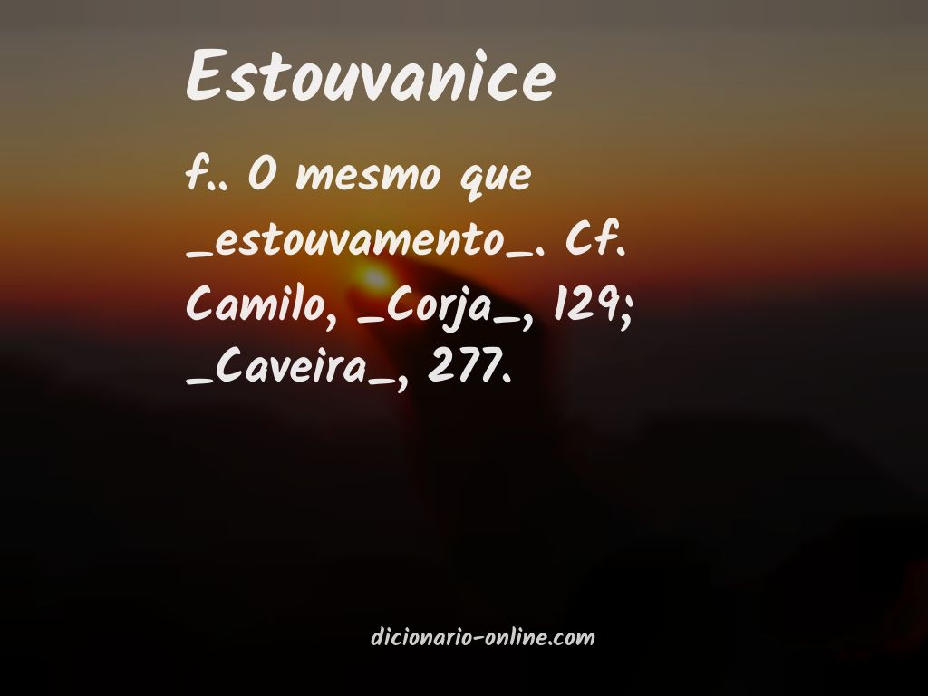 Significado de estouvanice