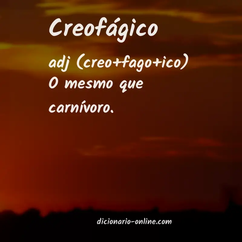 Significado de creofágico