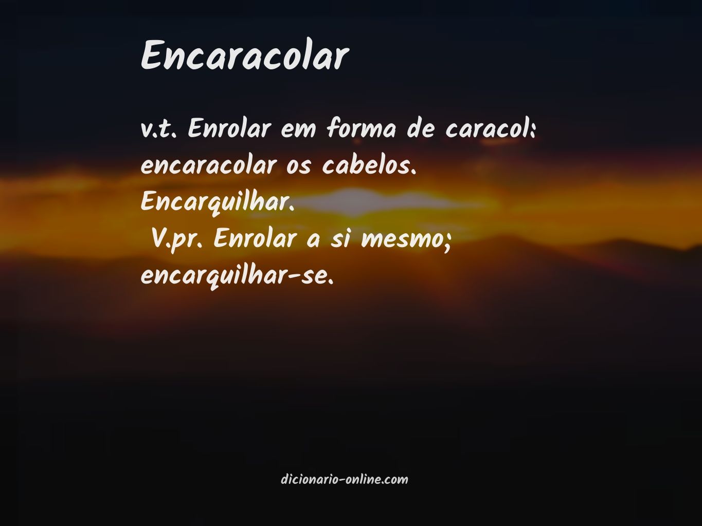 Significado de encaracolar