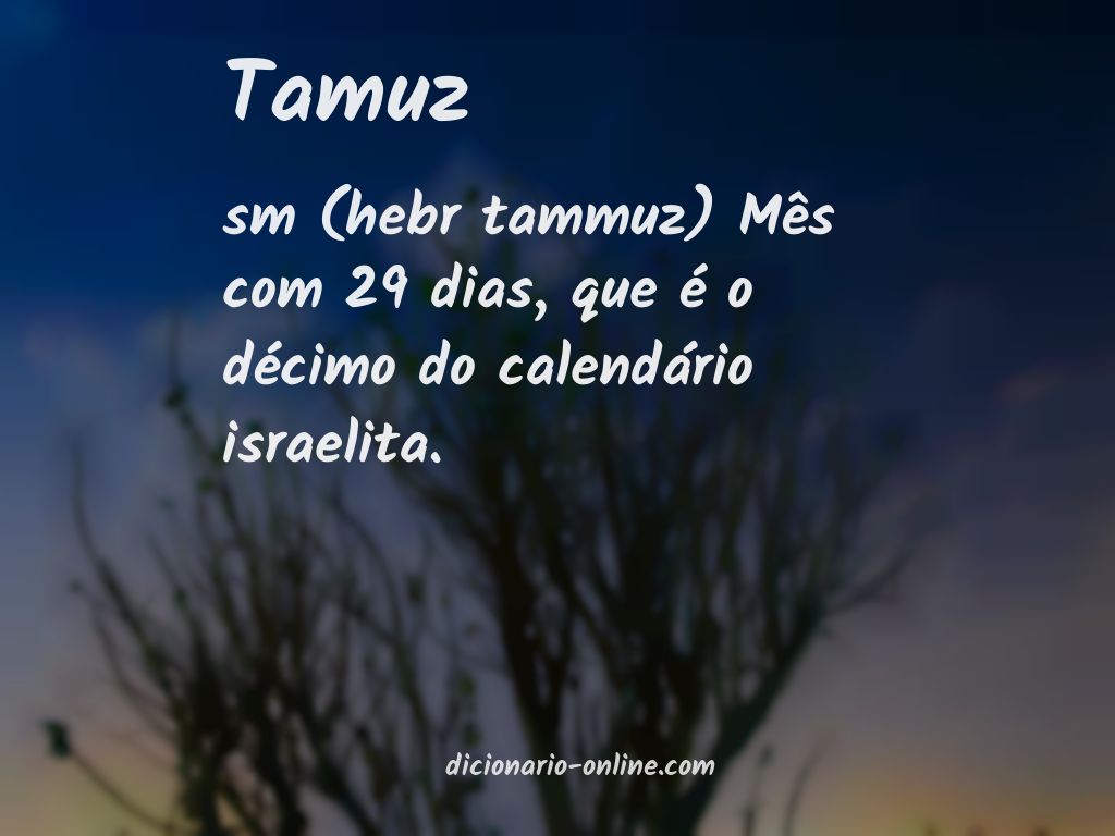 Significado de tamuz