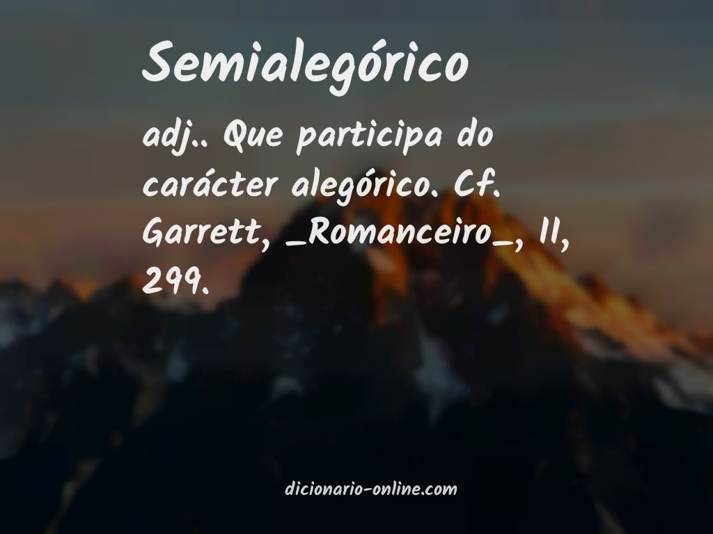 Significado de semialegórico