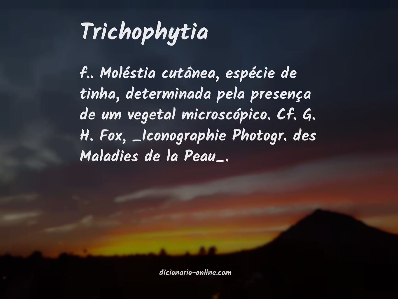 Significado de trichophytia
