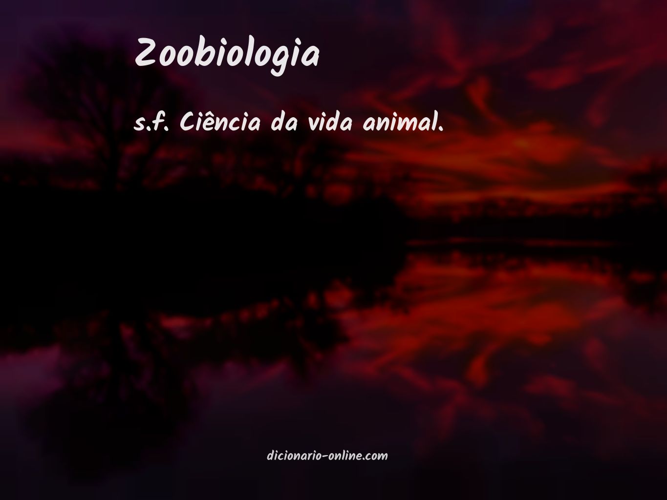 Significado de zoobiologia