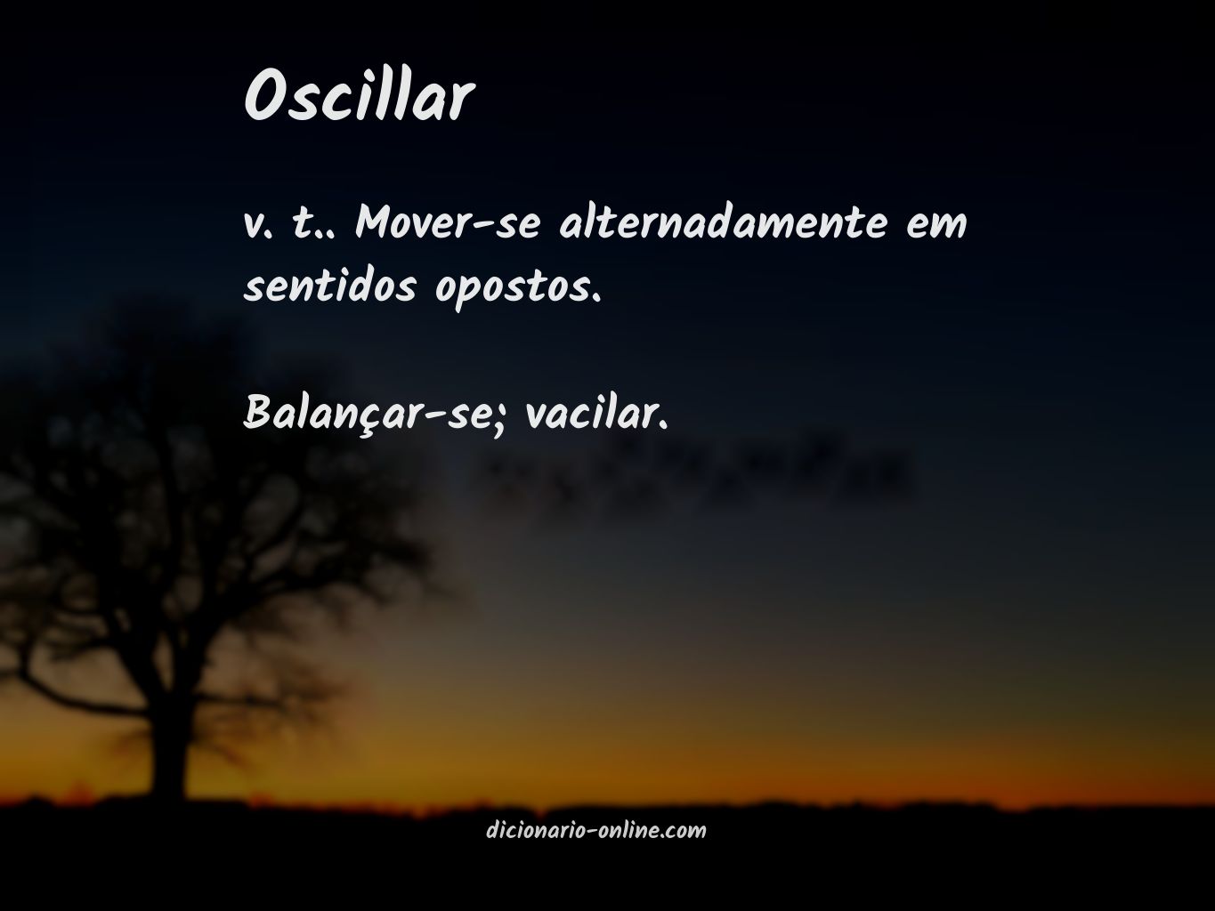 Significado de oscillar