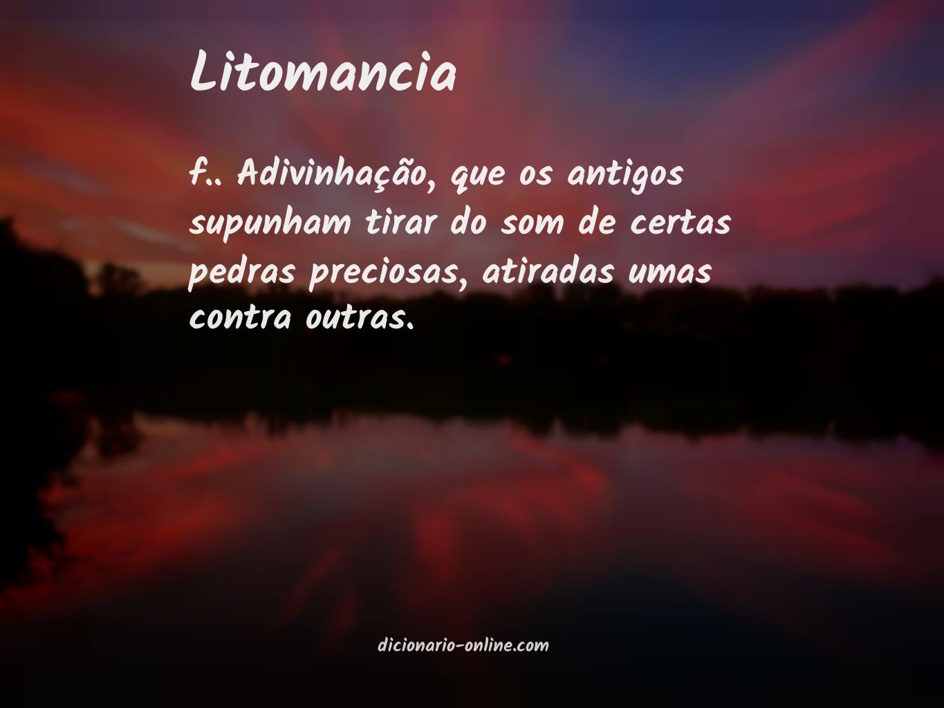 Significado de litomancia