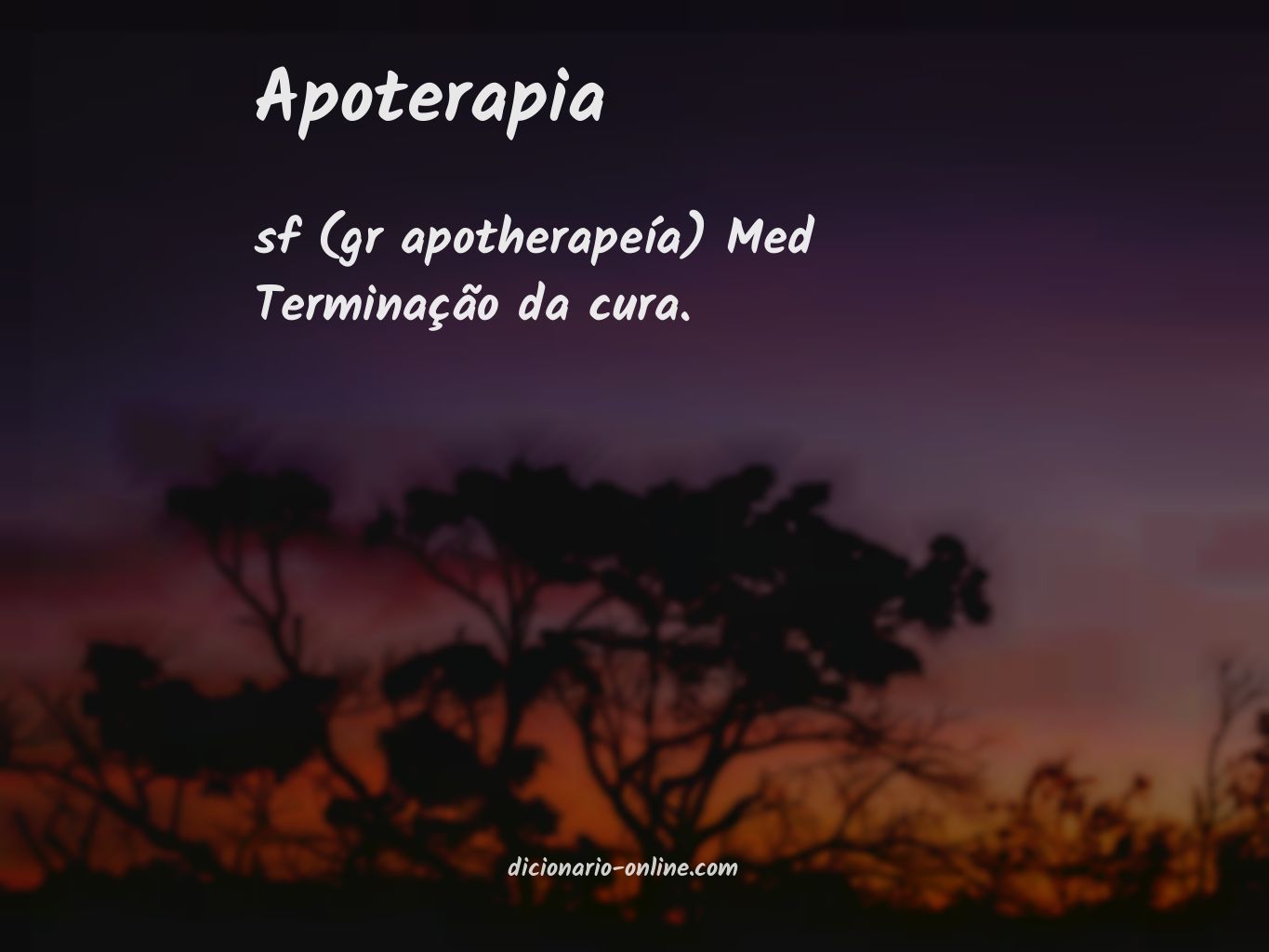 Significado de apoterapia