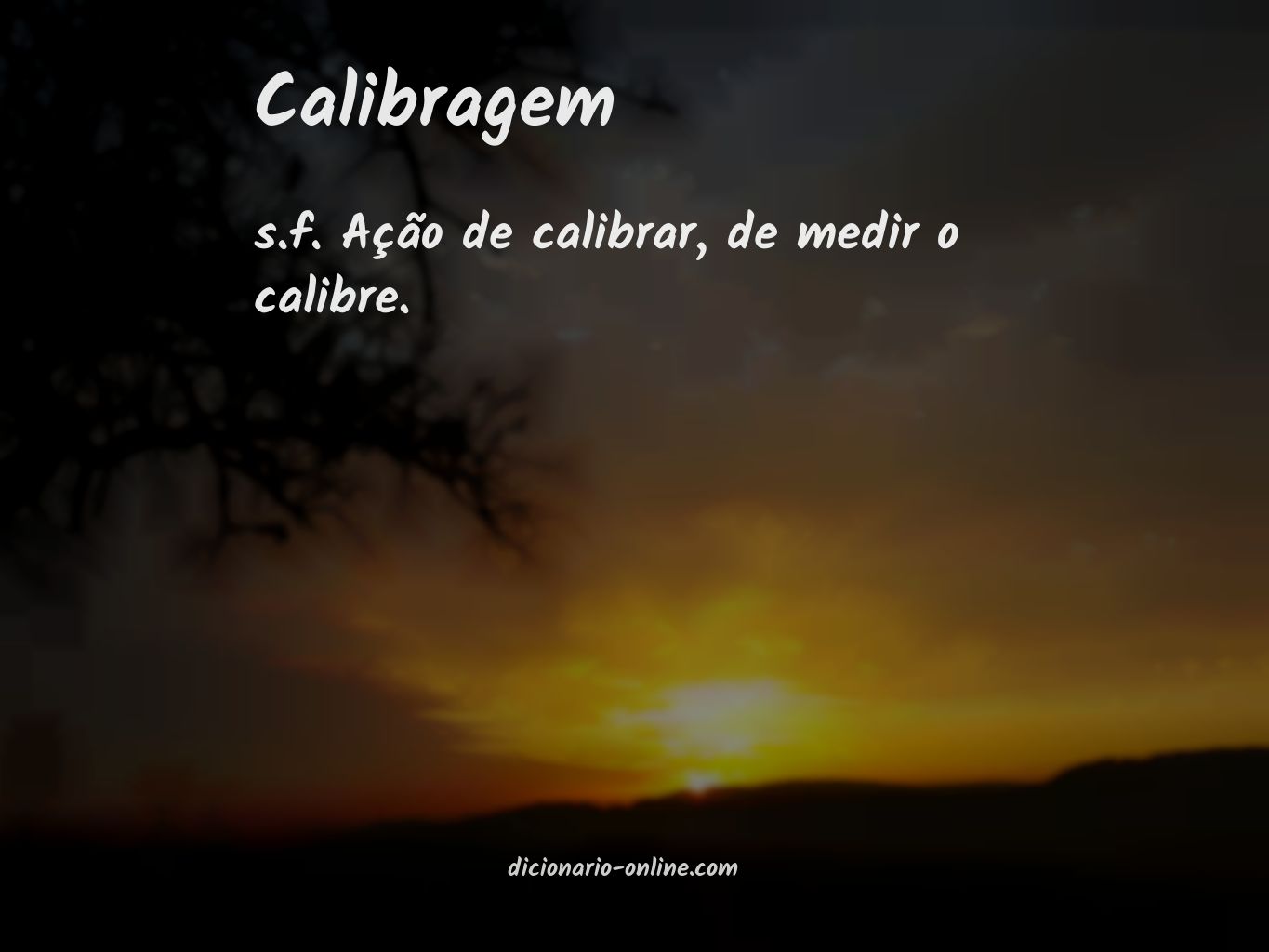 Significado de calibragem