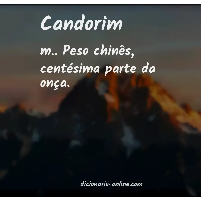 Significado de candorim