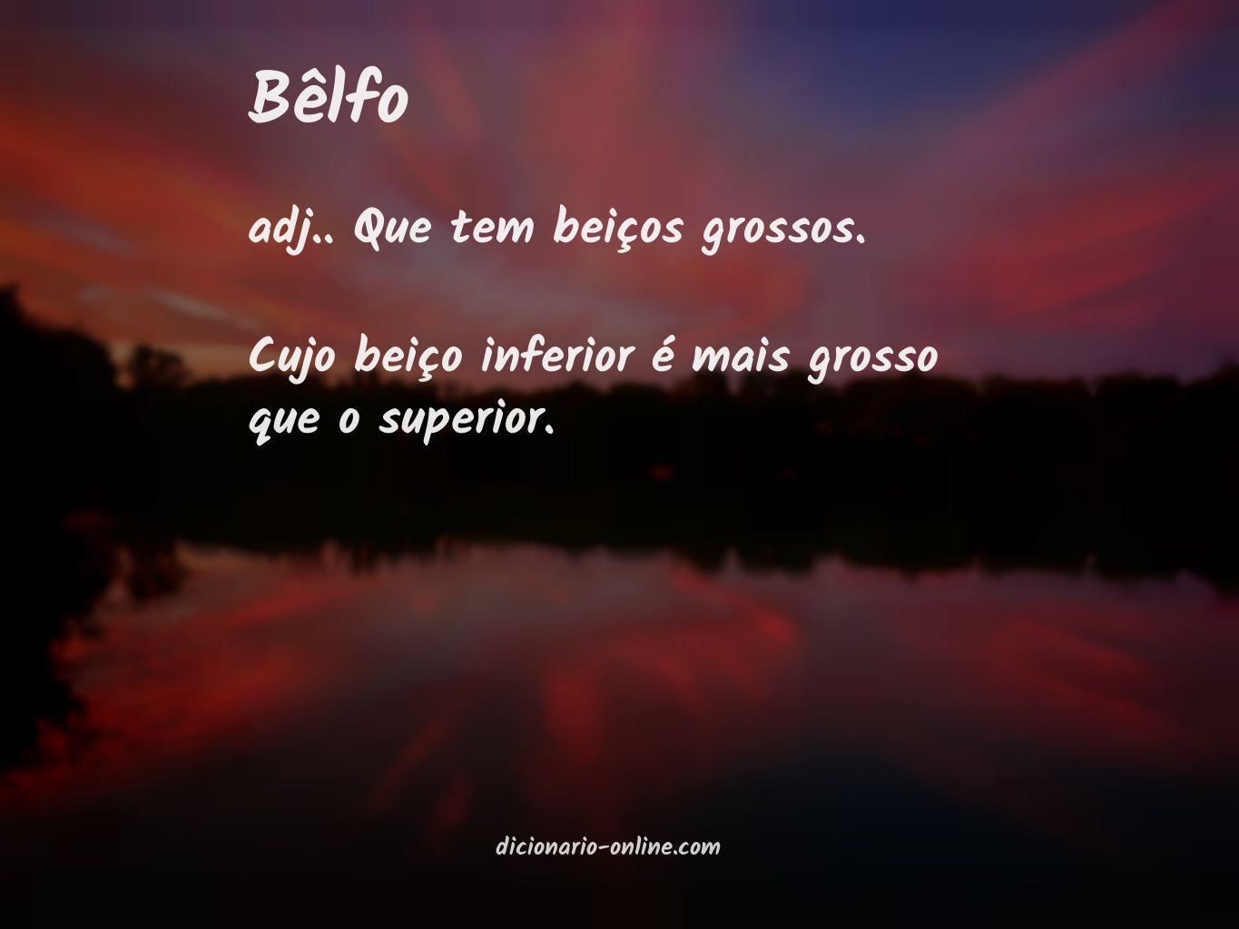 Significado de bêlfo