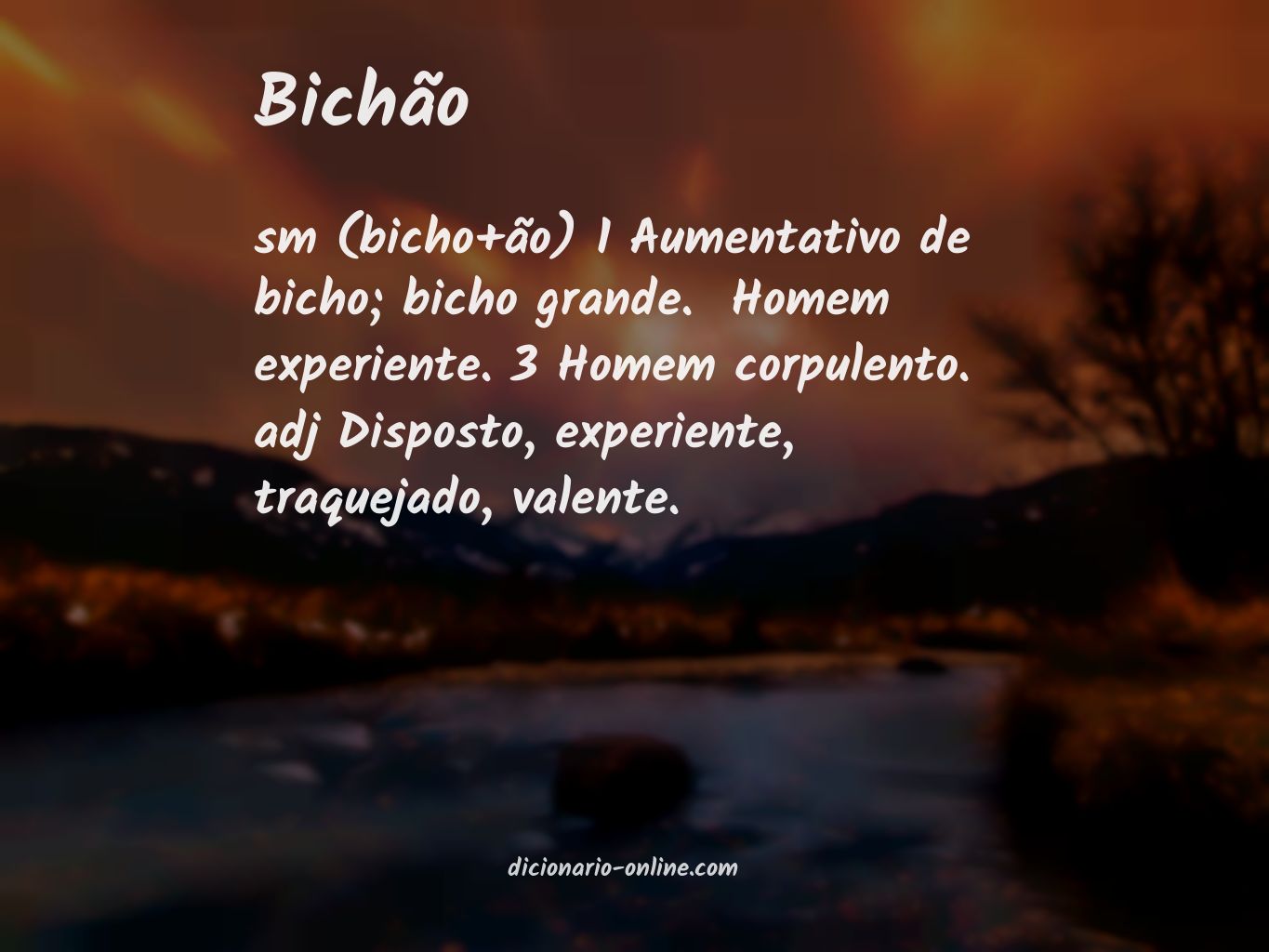 Significado de bichão