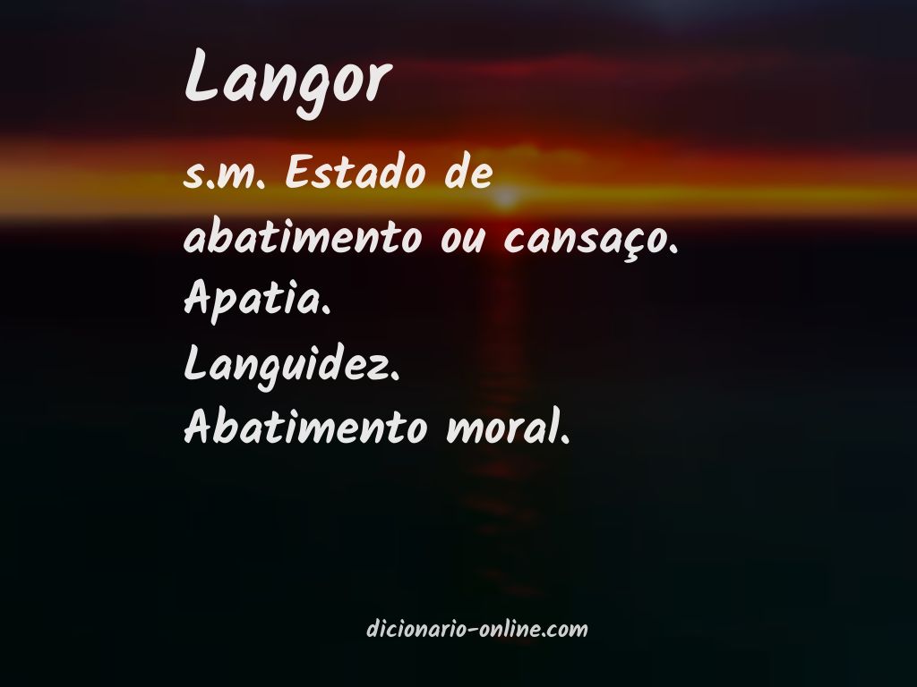 Significado de langor