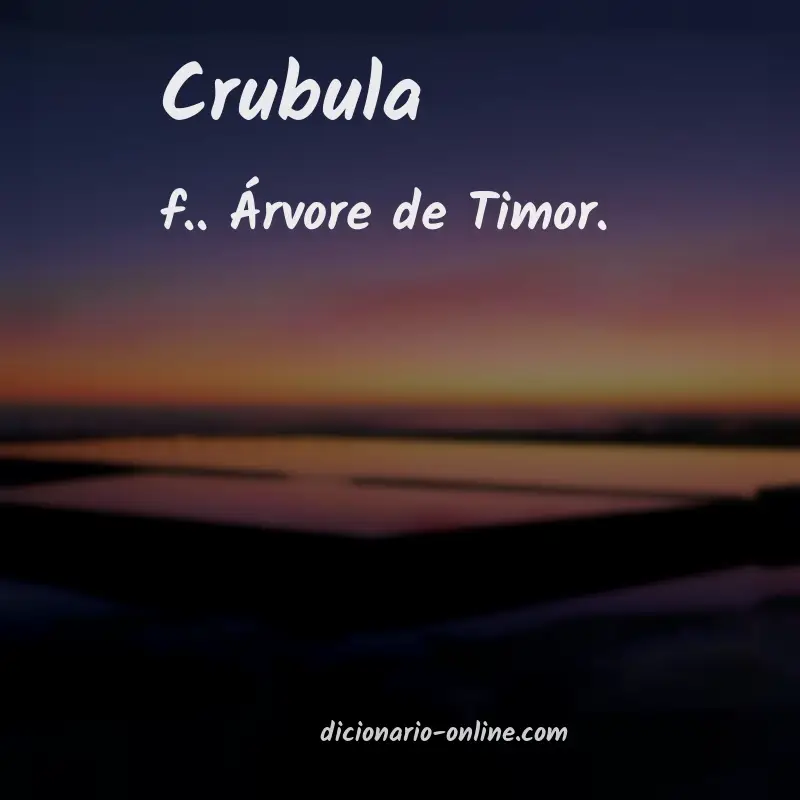 Significado de crubula