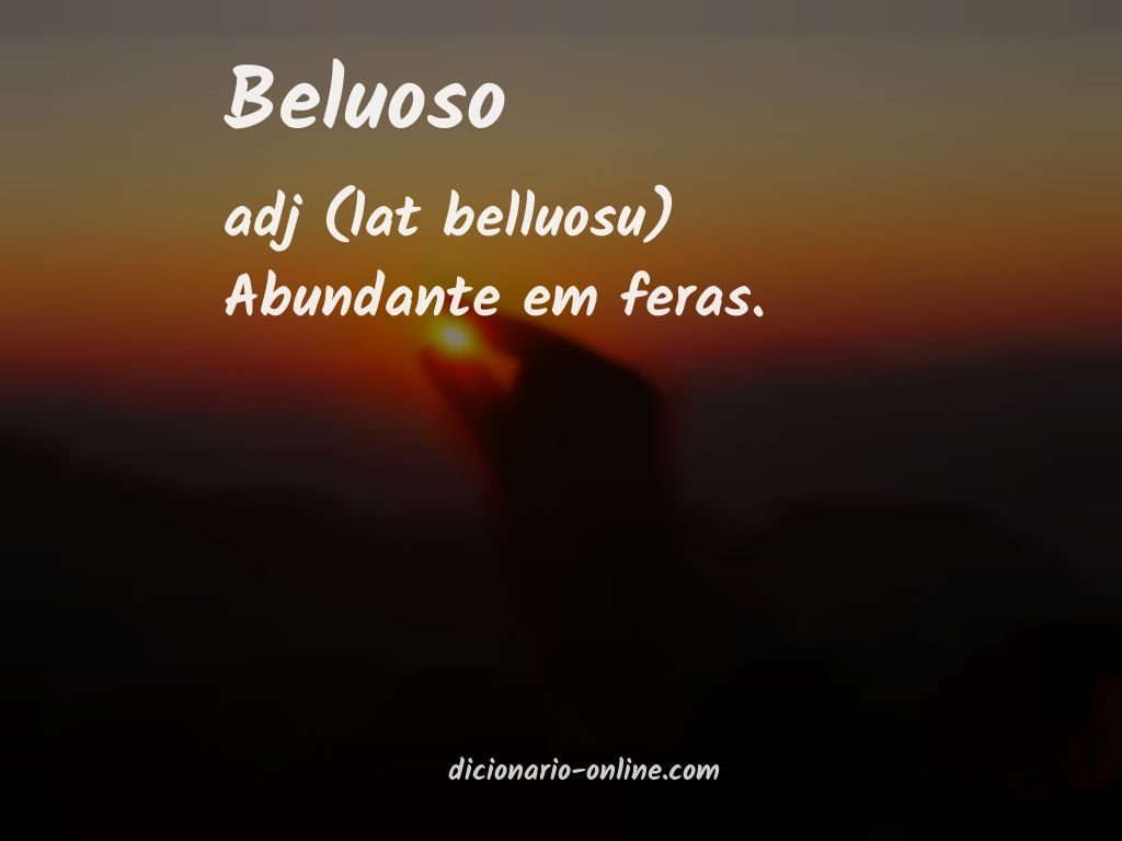 Significado de beluoso