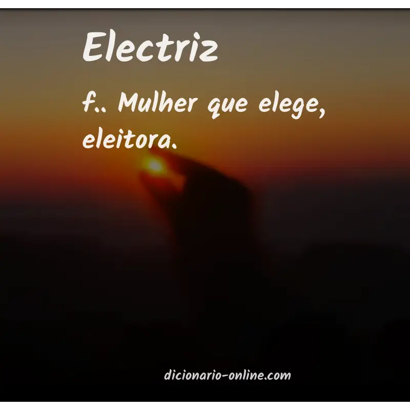Significado de electriz