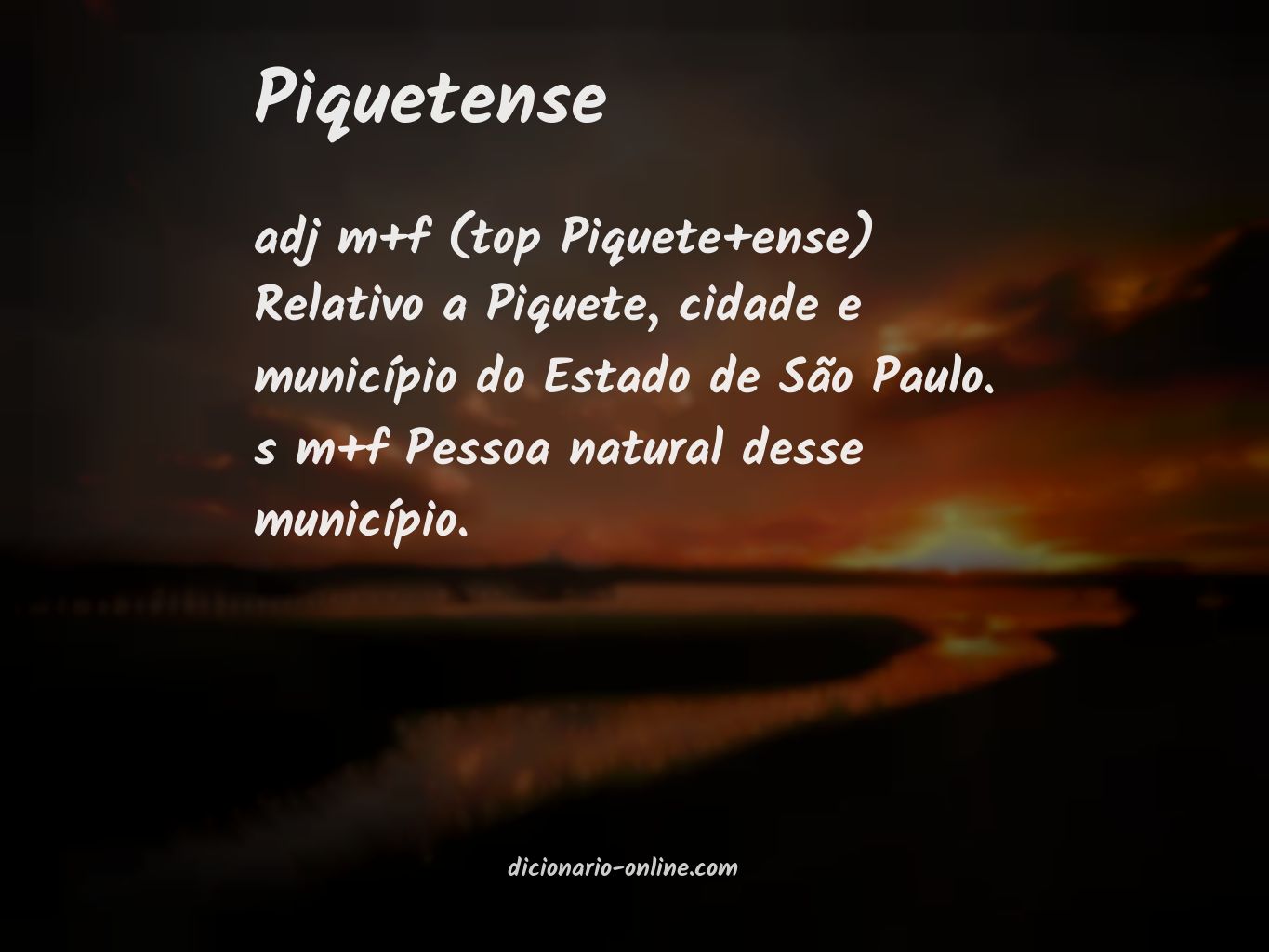 Significado de piquetense