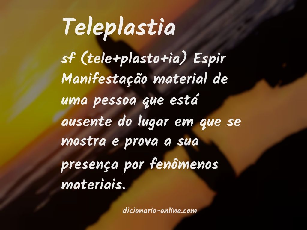 Significado de teleplastia