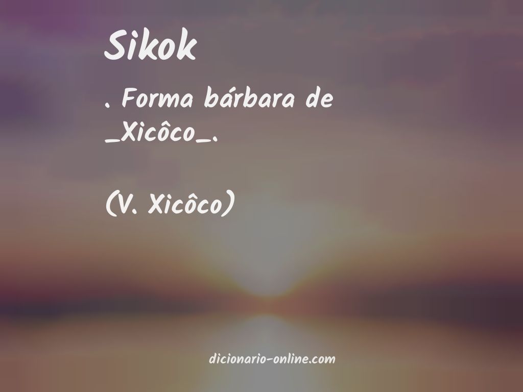 Significado de sikok