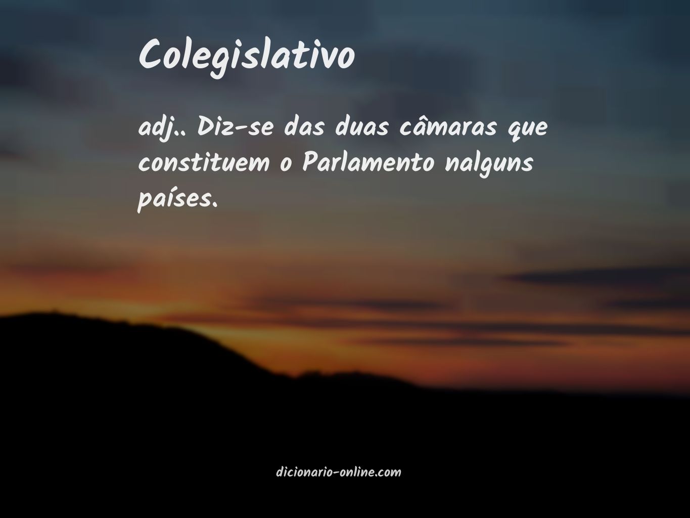 Significado de colegislativo