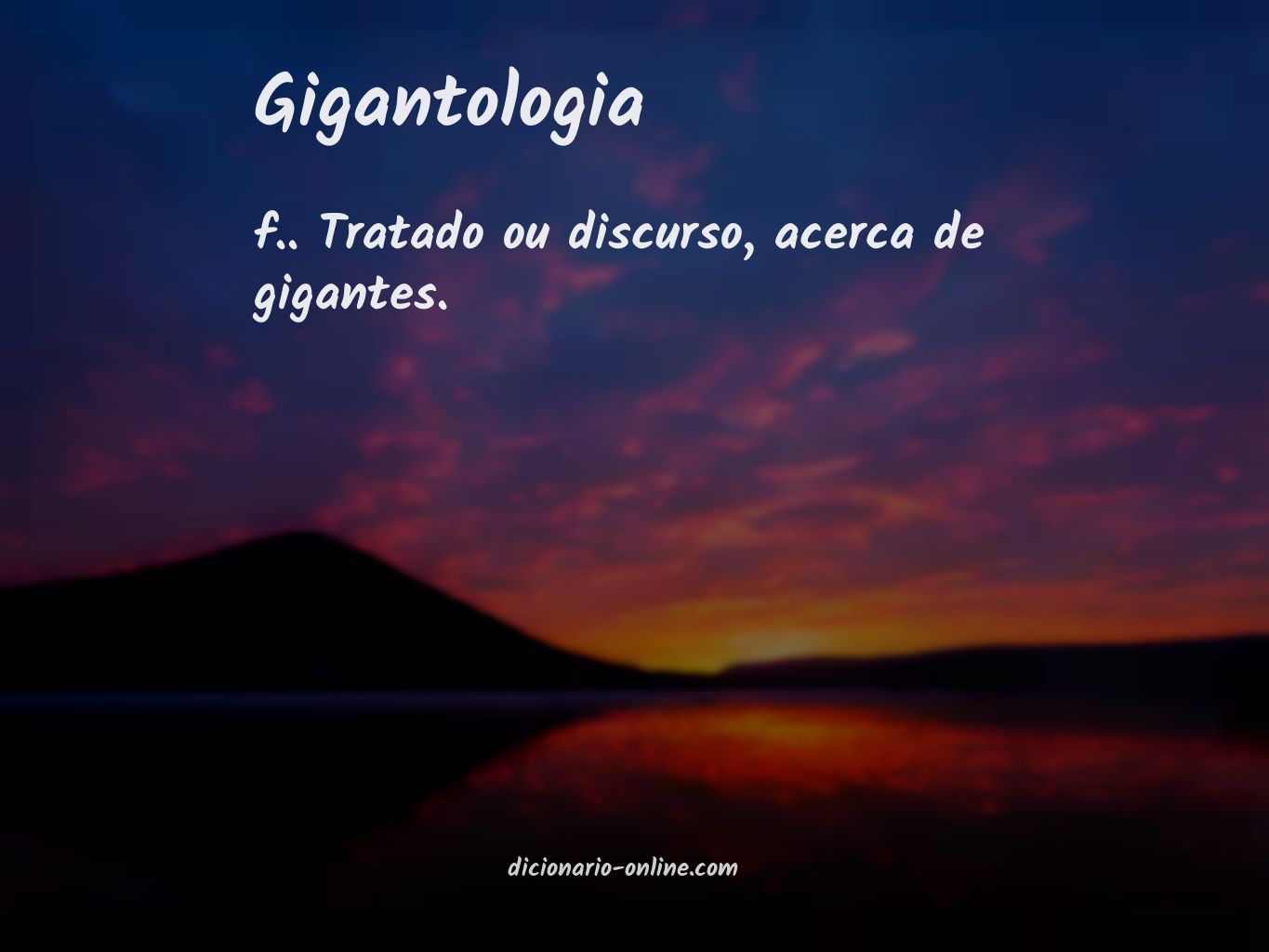 Significado de gigantologia