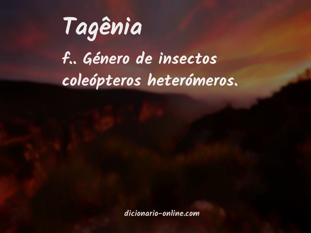 Significado de tagênia